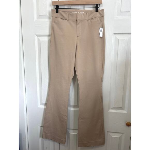 Old Navy NWT High Rise Pixie Flare Khaki Career Pants Size 6 - Picture 2 of 10